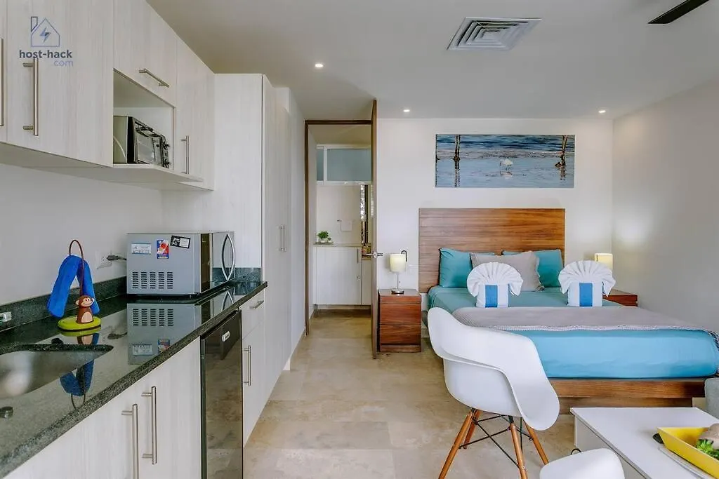 Danzamar 1B With Pool & Rooftop Near Mamitas Beach Playa del Carmen Mexico